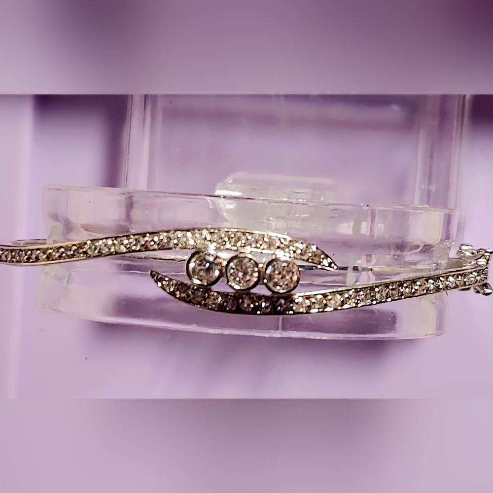 Cubic Zirconia Bangle Bracelet